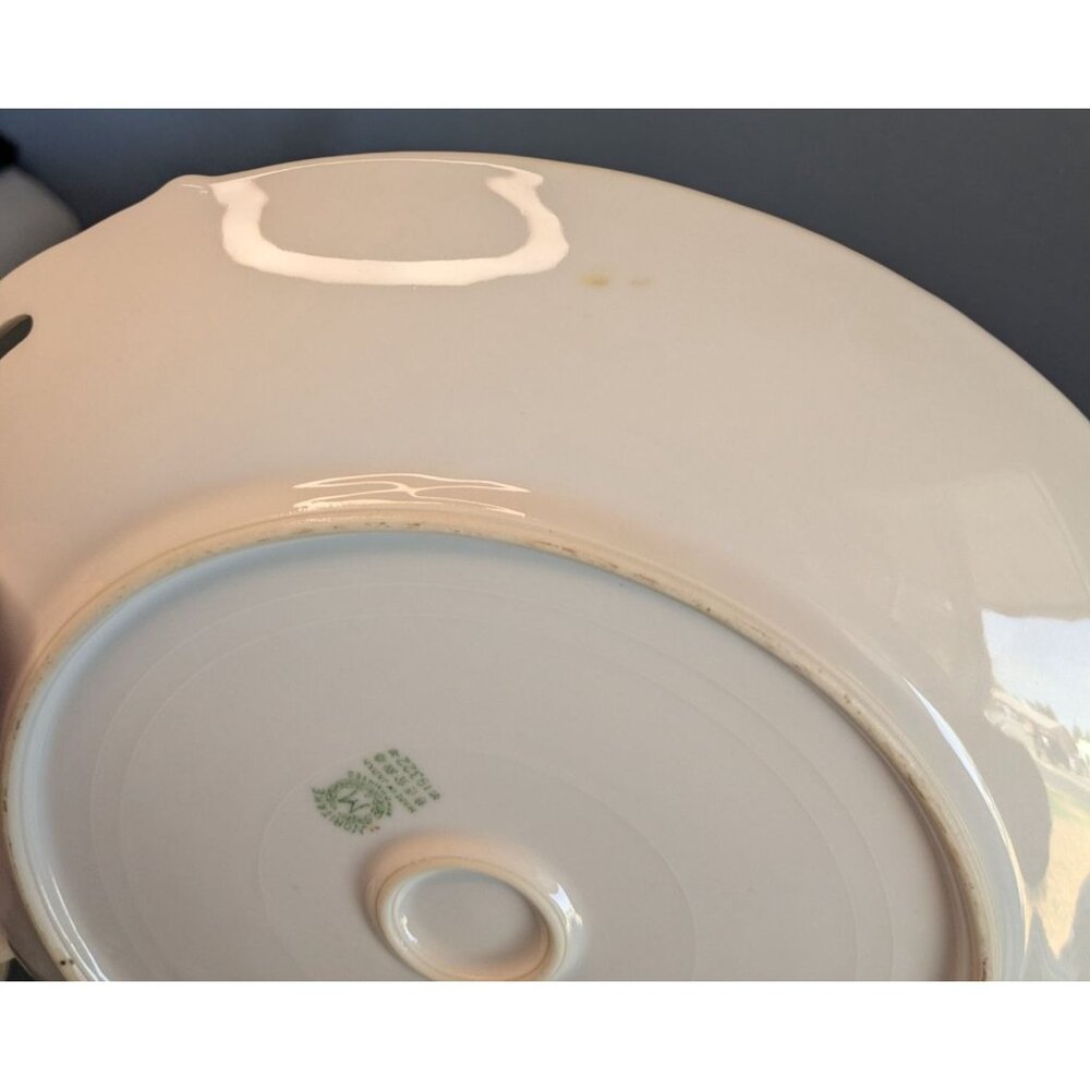 Noritake Hand-Painted Azalea Floral Porcelain Cake Plate open Handles 9.25" - Picture 8 of 15